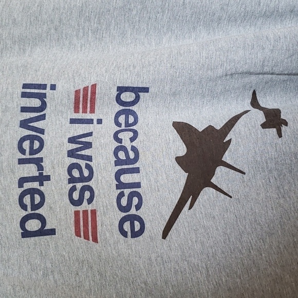 Unisex Top Gun "Inverted" V-Neck Short Sleeved Tee Gray - Size XXL - Picture 2 of 5